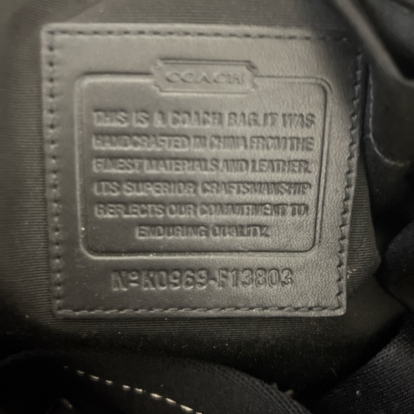Coach Black Leather Handbag - Picture 1 of 4